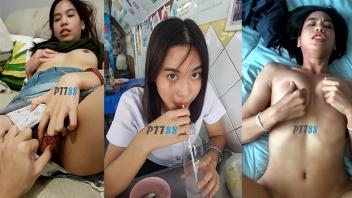 คลิปมาใหม่ คลิปเย็ดนักศึกษาน่ารักวัยกำลังเงี่ยนถ่ายคลิปเย็ดกับแฟนไว้ดูเล่น ถกกระโปรงให้แฟนเลียหีน้ำเงี่ยนไหลเยิ้มจับควยยัดเข้ารูหีซอยจนน้ำแตก